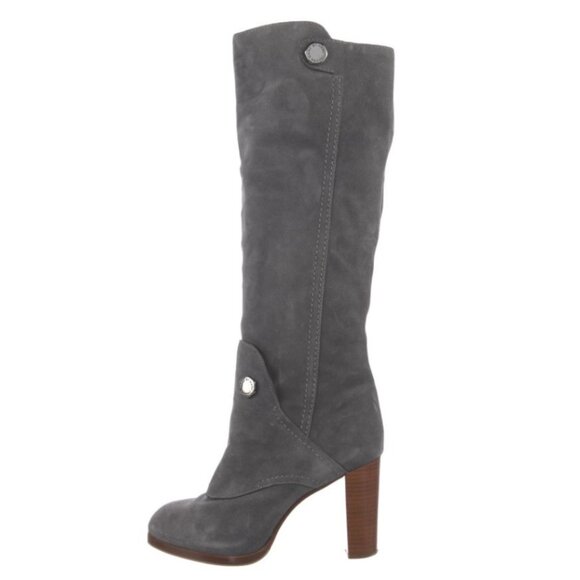 Marc Jacobs Boots Grey Suede Y2K Vintage sz 38.5 - Picture 1 of 12